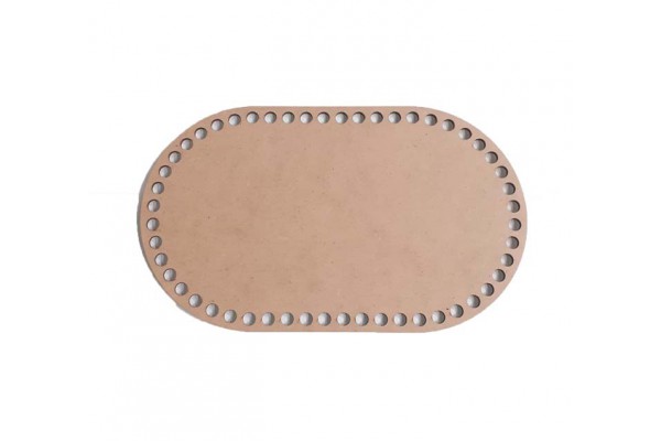 PLACA OVAL PARA CROCHE COM 60 FUROS 30X17